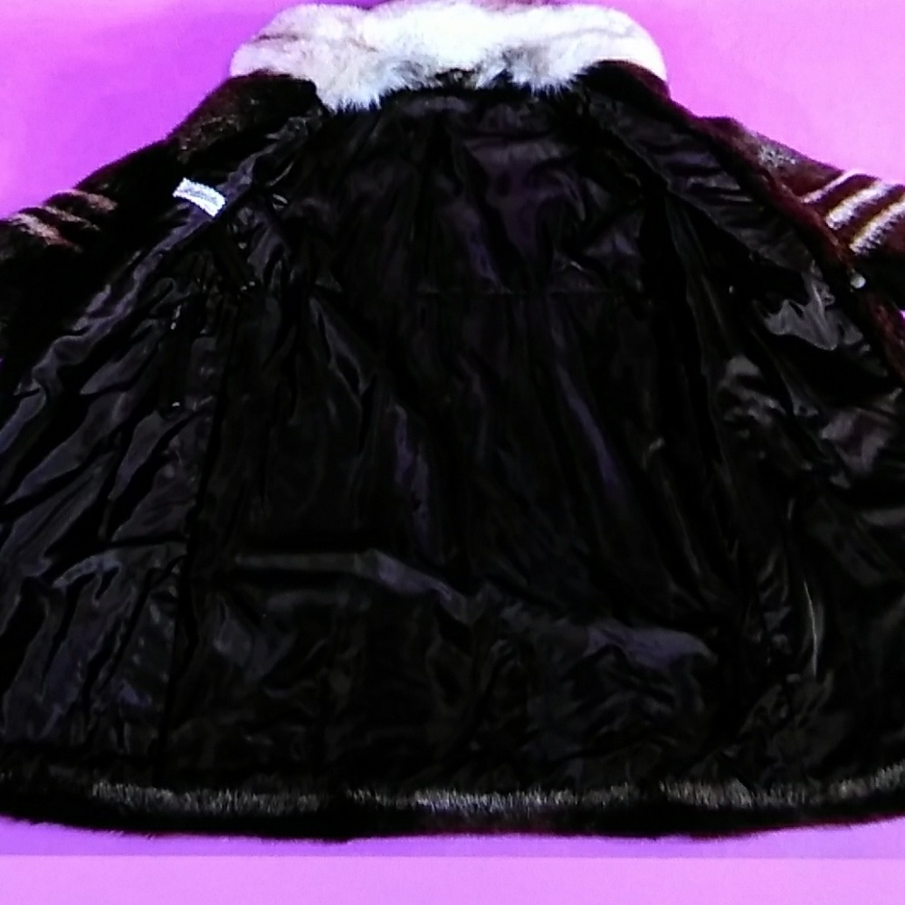 🛑 SOLID TO LISA Stunning Blue Fox Collar Fur Coat - Picture 8 of 8